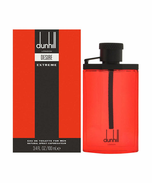 Dunhill Desire Extreme bottle photographed beside its box