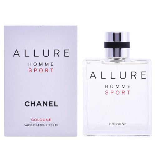 Chanel Allure Homme Sport Cologne Eau de Cologne fragrance bottle and outer packaging