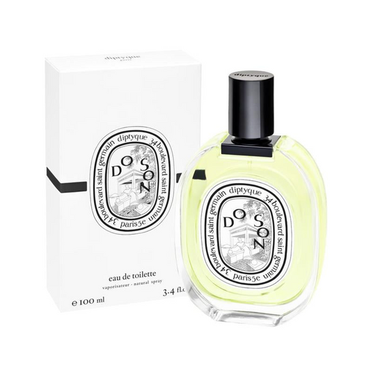 Diptyque Do Son Eau de Toilette bottle with box on a plain background