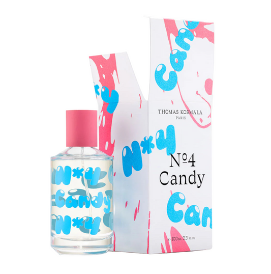 Candy Eau de Parfum By Thomas Kosmala bottle photographed beside its box