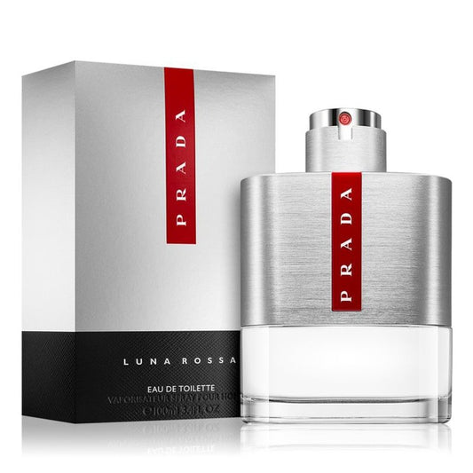 Luna Rossa by Prada bottle photographed beside its box