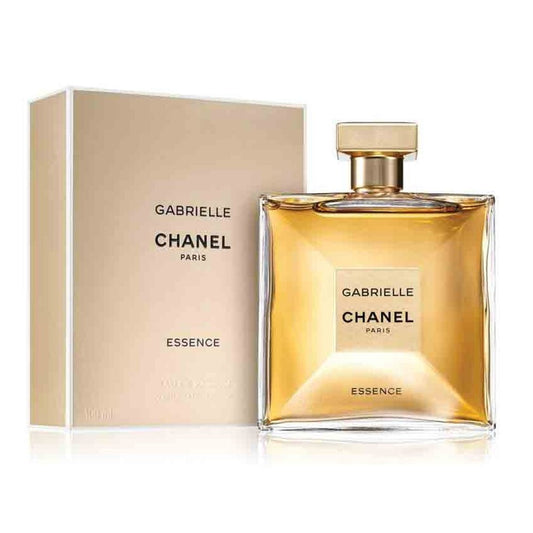 Chanel Gabrielle Essence bottle photographed beside its box