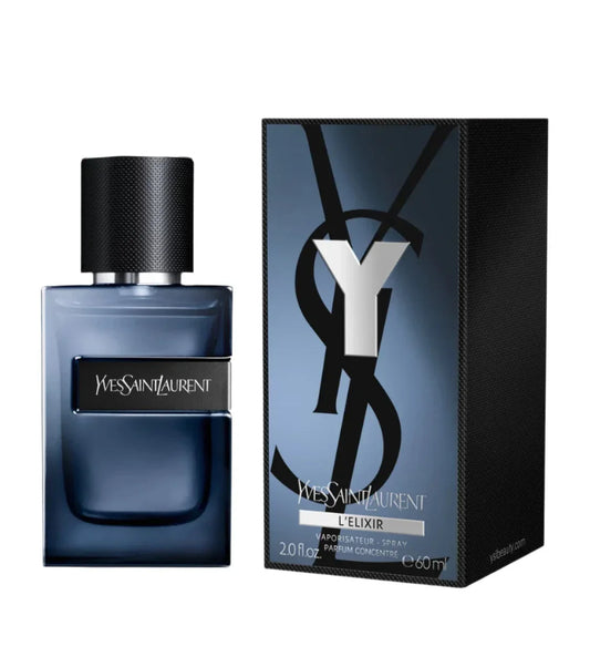 Y Elixir By Yves Saint Laurent fragrance bottle and outer packaging