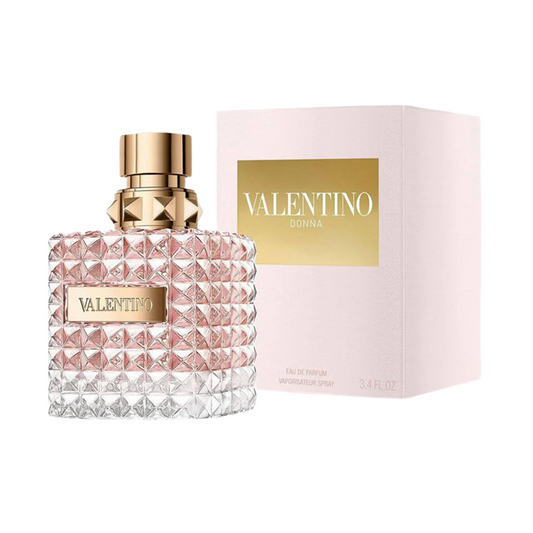 Valentino Donna Eau de Parfum By Valentino bottle with box on a plain background