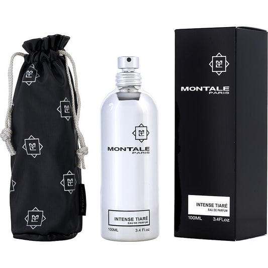 Intense Tiare By Montale bottle with box on a plain background