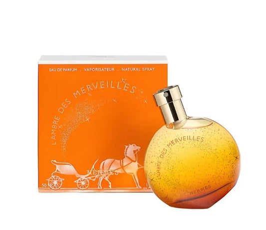 Hermès L'Ambre des Merveilles fragrance bottle and outer packaging