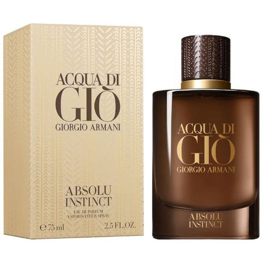 Giorgio Armani Acqua di Gio Absolu Instinct bottle with box on a plain background