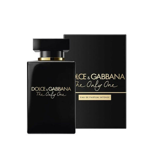 Dolce & Gabbana The Only One Eau de Parfum Intense bottle photographed beside its box
