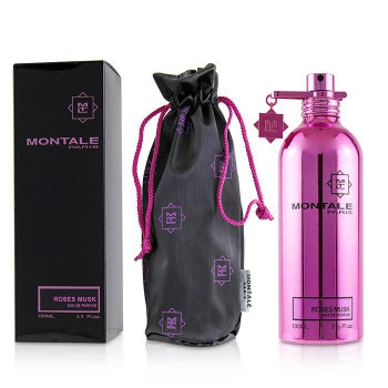 Roses Musk bottle photographed beside its box