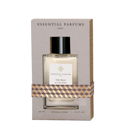 Essential Parfums The Musc bottle photographed beside its box