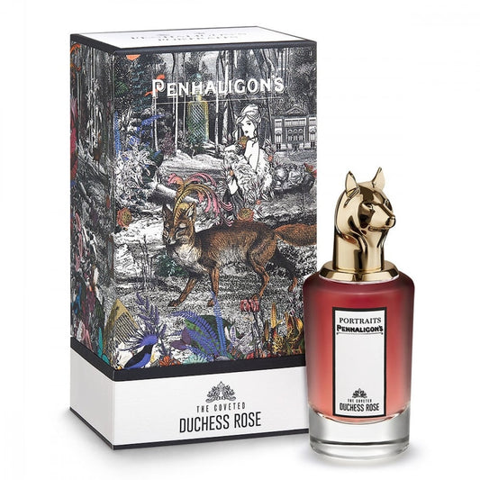 Duchess Rose By Penhaligon's bottle photographed beside its box