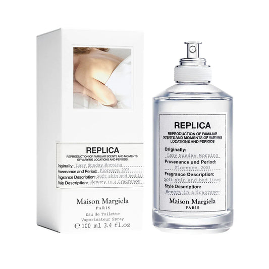 Lazy Sunday Morning By Maison Martin Margiela fragrance bottle and outer packaging