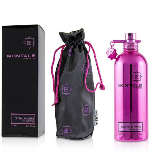 Montale Crystal Flowers bottle photographed beside its box