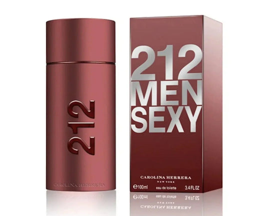 Carolina Herrera 212 Men Sexy fragrance bottle and outer packaging