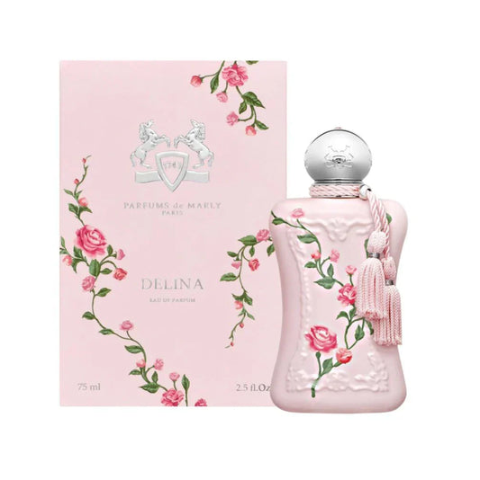 Delina Limited Edition By Parfums de Marly bottle photographed beside its box