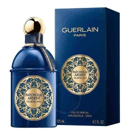 Guerlain Patchouli Ardent fragrance bottle and outer packaging