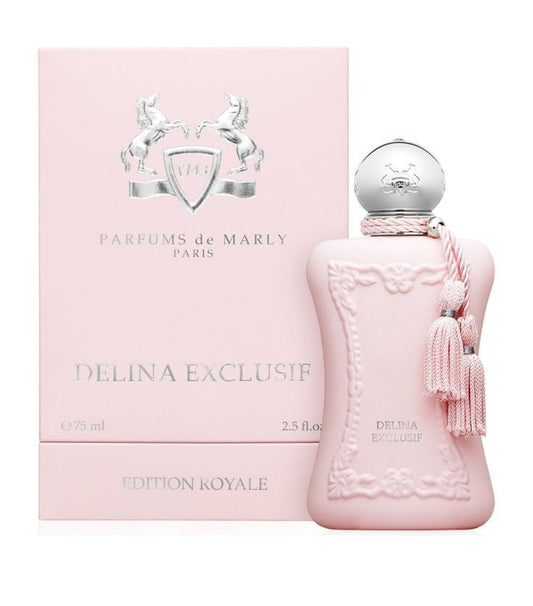Bottle of Delina Exclusif shown next to its packaging