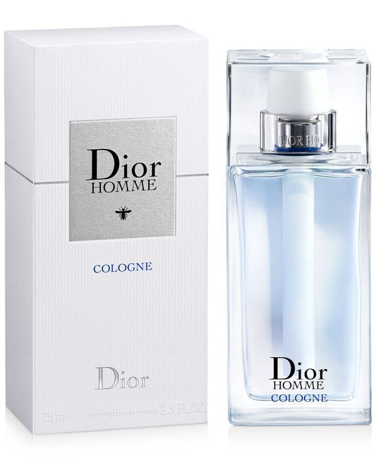 Dior Homme Cologne Eau de Cologne bottle with box on a plain background