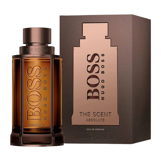 Hugo Boss The Scent Absolute fragrance bottle and outer packaging