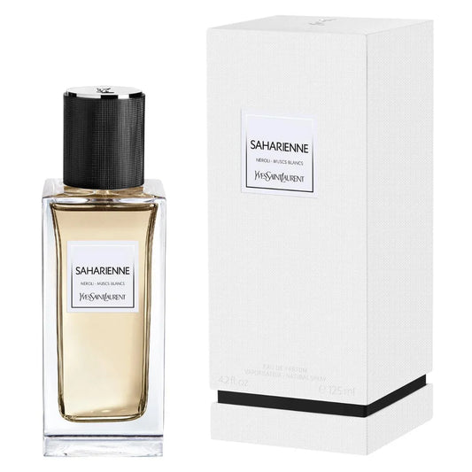 Saharienne By Yves Saint Laurent bottle photographed beside its box