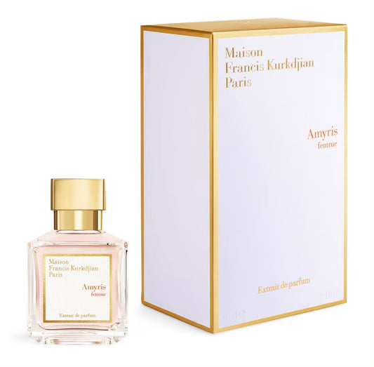 Amyris Femme By Maison Francis Kurkdjian bottle with box on a plain background