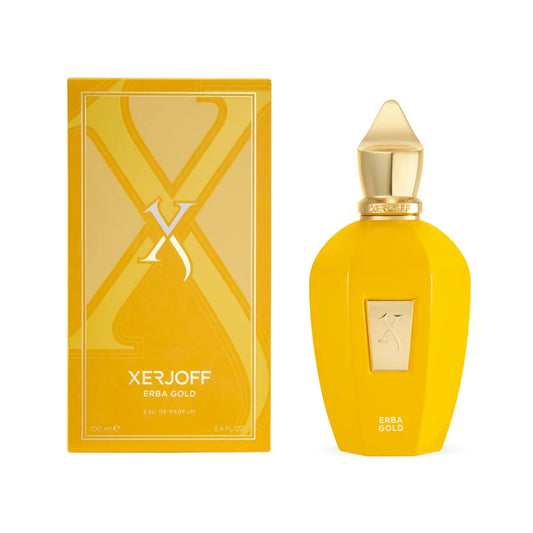 Gold By Xerjoff fragrance bottle and outer packaging