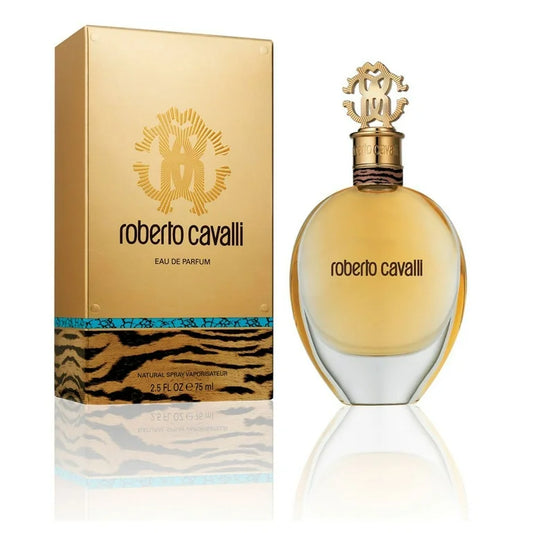 Roberto Cavalli Eau de Parfum By Roberto Cavalli fragrance bottle and outer packaging