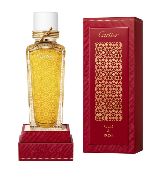 Cartier Oud & Rose fragrance bottle and outer packaging