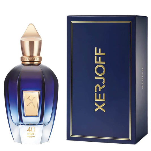 40 Knots By Xerjoff fragrance bottle and outer packaging