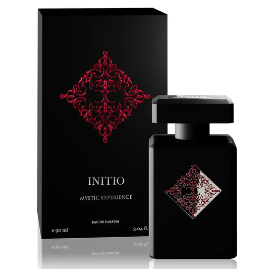 Mystic Experience By Initio bottle with box on a plain background