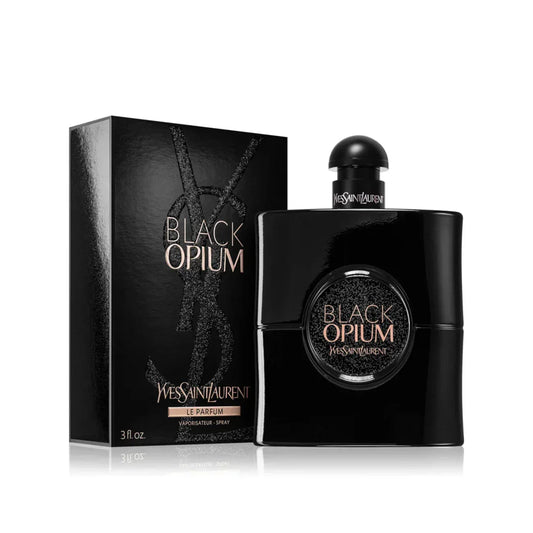 Black Opium Le Parfum By Yves Saint Laurent fragrance bottle and outer packaging