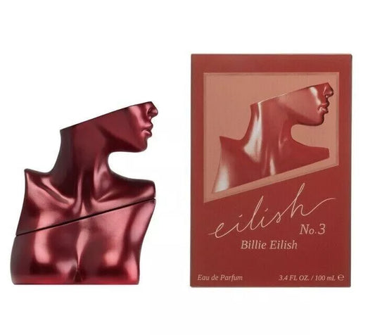 Billie Eilish No.3 bottle photographed beside its box
