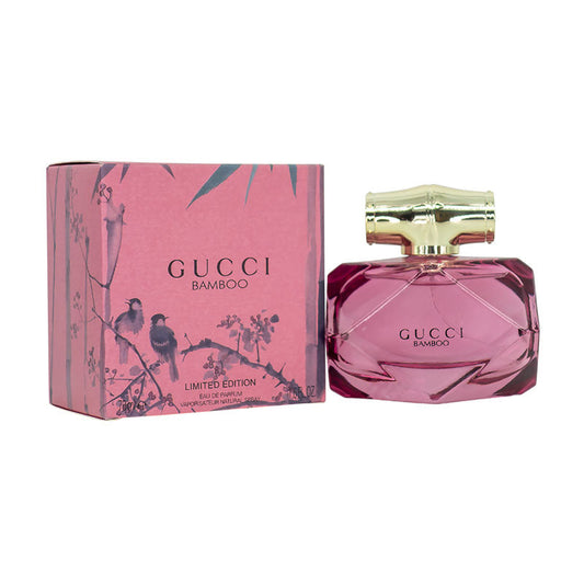 Bottle of Gucci Bamboo Limited Edition shown next to its packaging