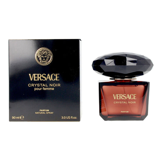 Crystal Noir Parfum By Versace fragrance bottle and outer packaging
