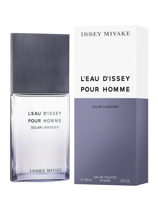 L'Eau d'Issey pour Homme Solar Lavender By Issey Miyake fragrance bottle and outer packaging