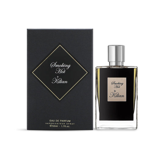 Kilian Smoking Hot fragrance bottle and outer packaging