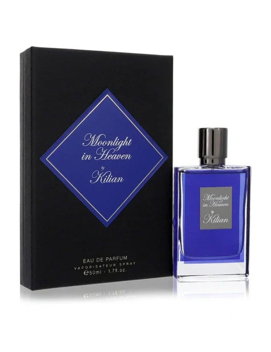 Kilian Moonlight in Heaven bottle photographed beside its box