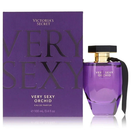 Very Sexy Orchid By Victoria's Secret bottle photographed beside its box
