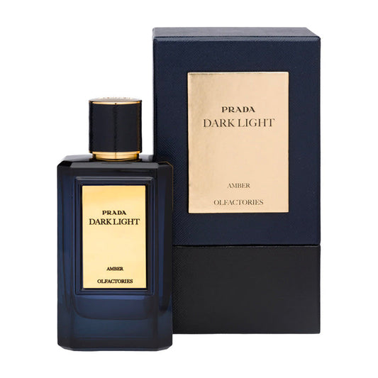 Prada Dark Light bottle photographed beside its box