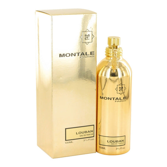 Montale Louban bottle with box on a plain background
