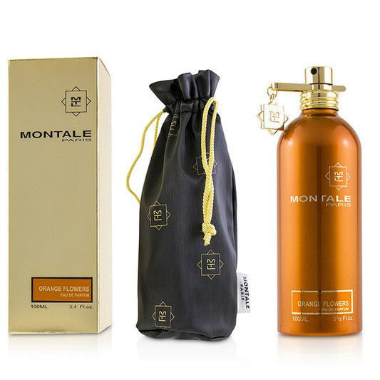 Montale Orange Flowers bottle with box on a plain background