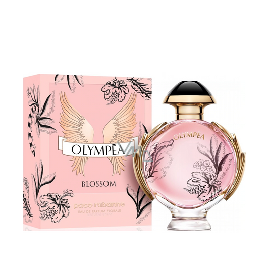 Olympea Blossom fragrance bottle and outer packaging