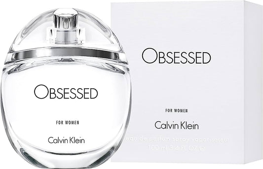 Bottle of Calvin Klein Obsessed shown next to its packaging