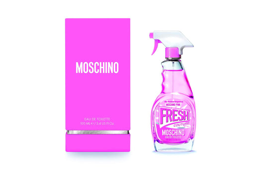 Moschino Pink fragrance bottle and outer packaging
