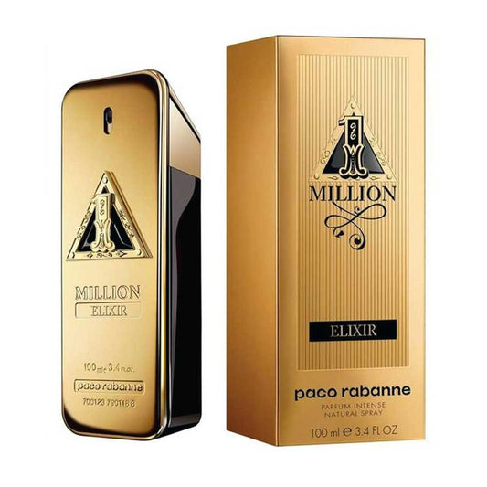 One Million Elixir bottle photographed beside its box