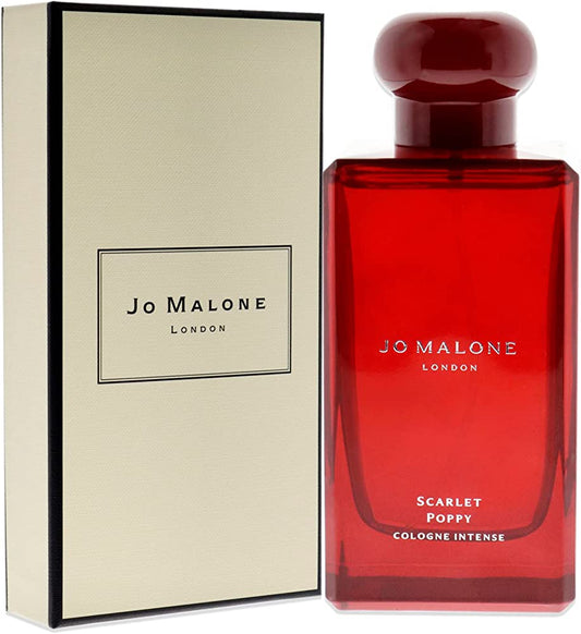 Jo Malone Scarlet Poppy Cologne Intense Eau de Cologne fragrance bottle and outer packaging