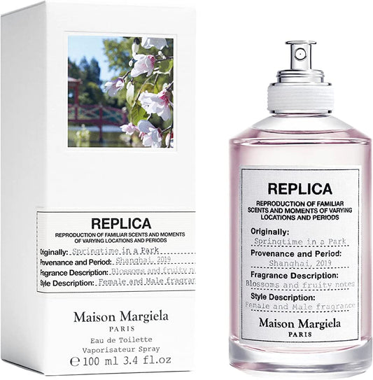 Springtime in the Park fragrance bottle and outer packaging