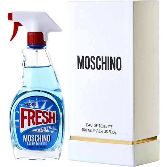 Moschino Eau de Toilette bottle photographed beside its box