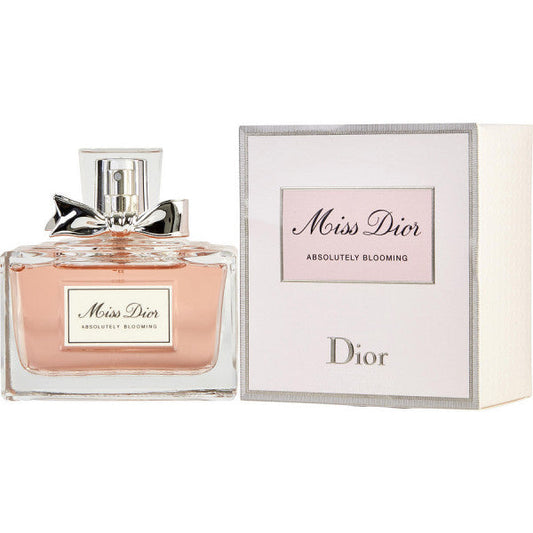 Miss Dior Absolutely Blooming bottle photographed beside its box