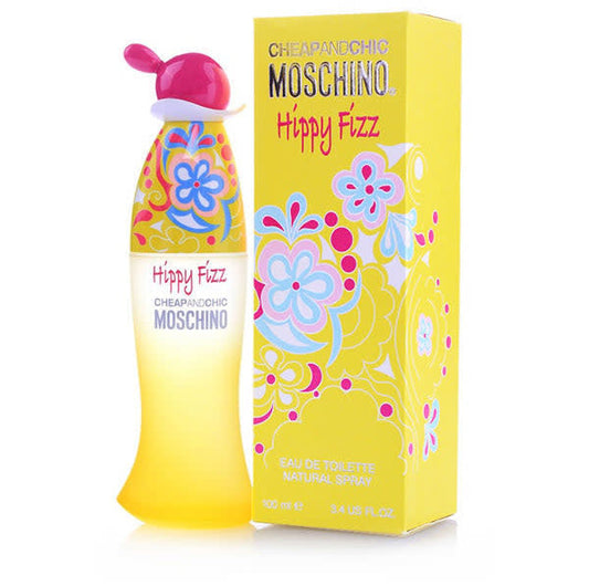 Hippy Fizz bottle photographed beside its box